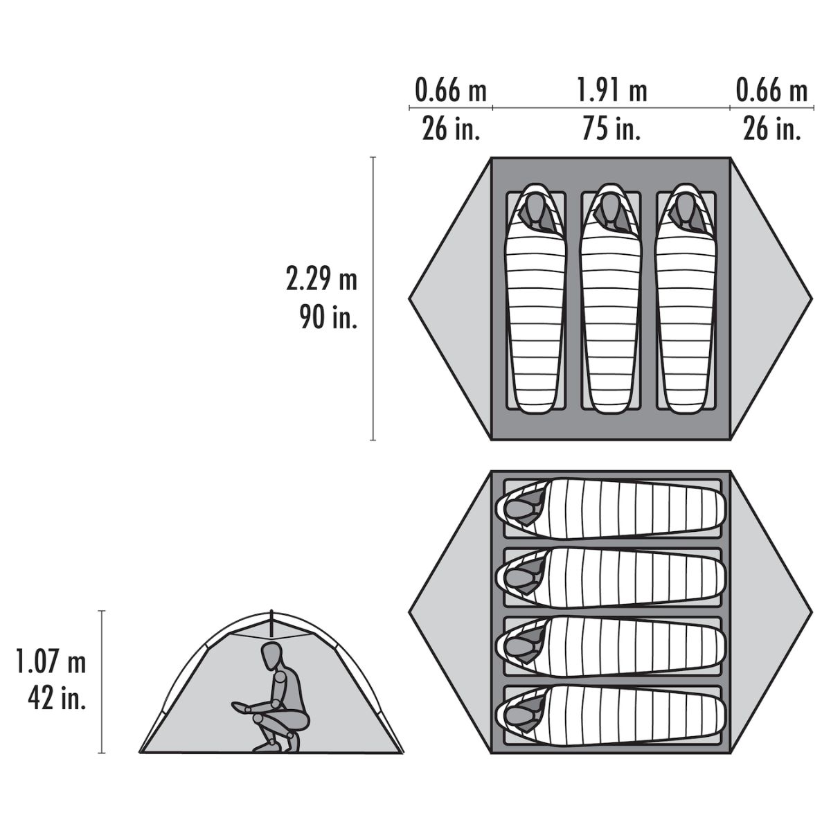 MSR Hubba Hubba Lt 3 Tent - Olive Night