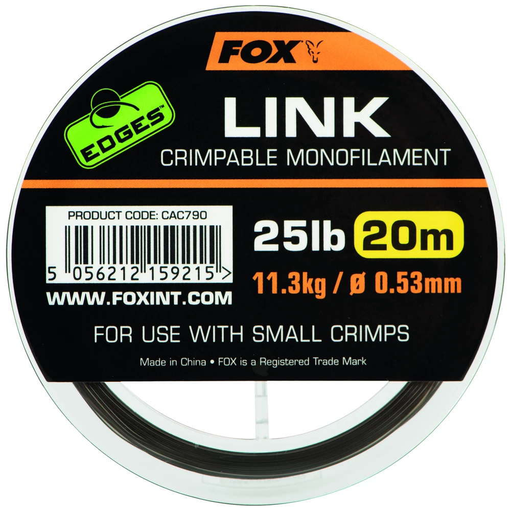 Fox Edges Link Trans Khaki Mono 0.53MM/25Lb (20M)