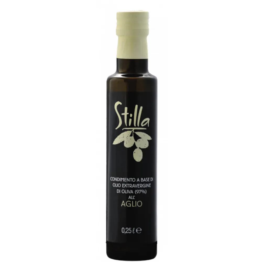 Stilla Olijfolie Extra Virgine Knoflook 0,25 Liter