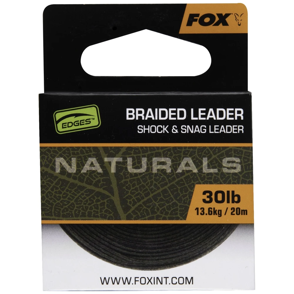 Fox Naturals Braided Leader Shock & Snag Leader 30Lb