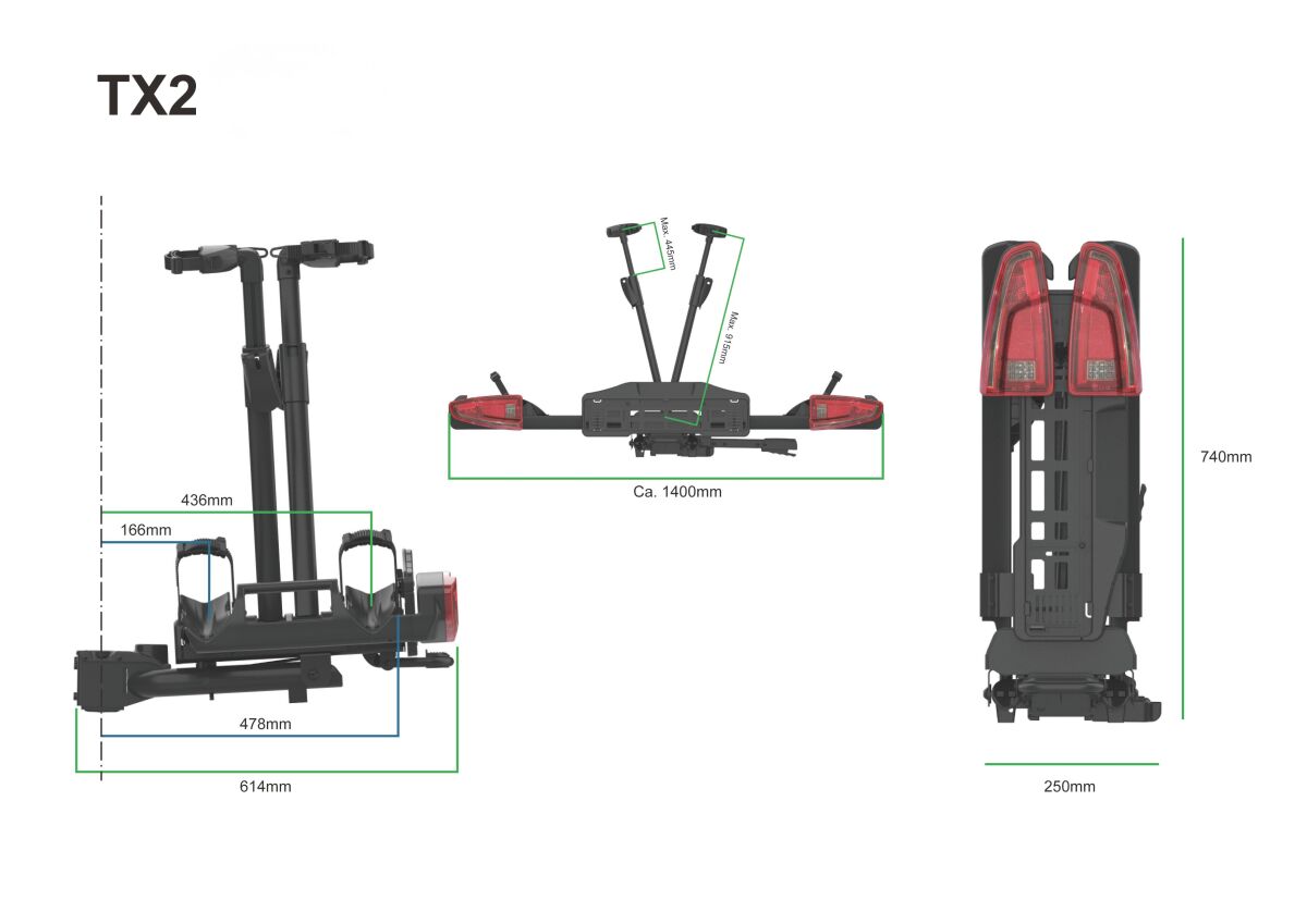 Spinder Fietsendrager TX2