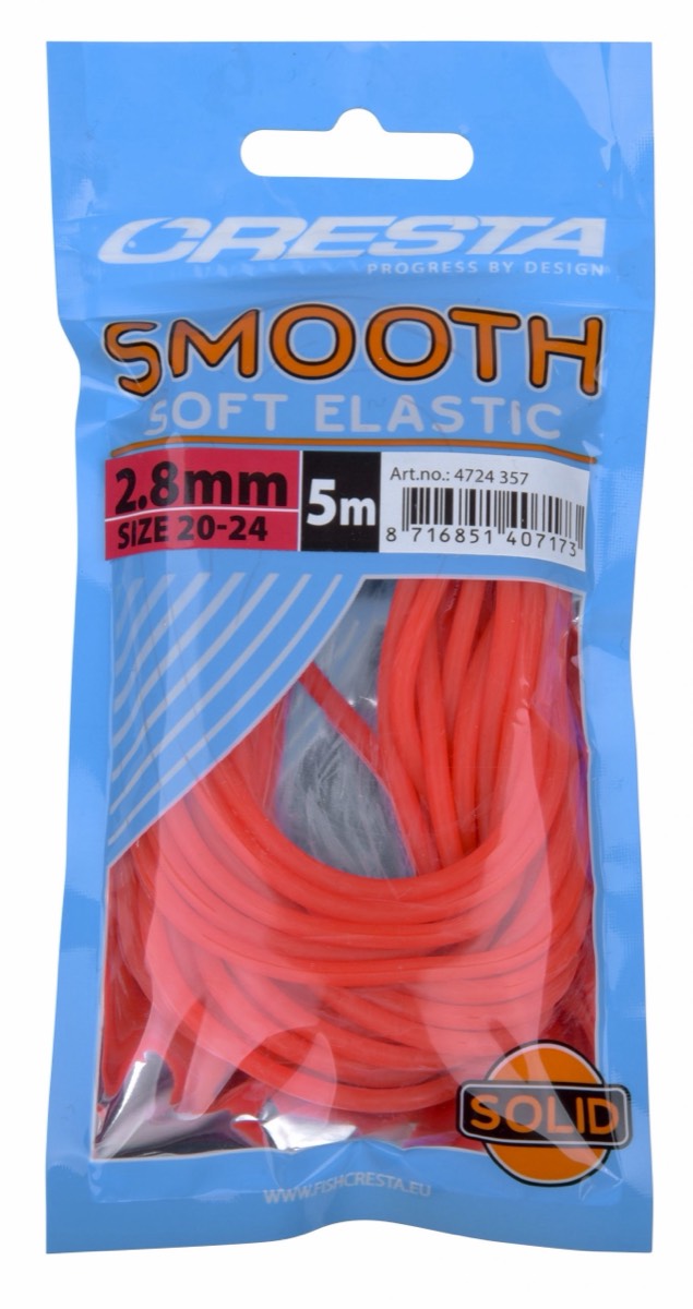 Cresta Smooth Soft Elastic Fluo Red 2.8mm 5M