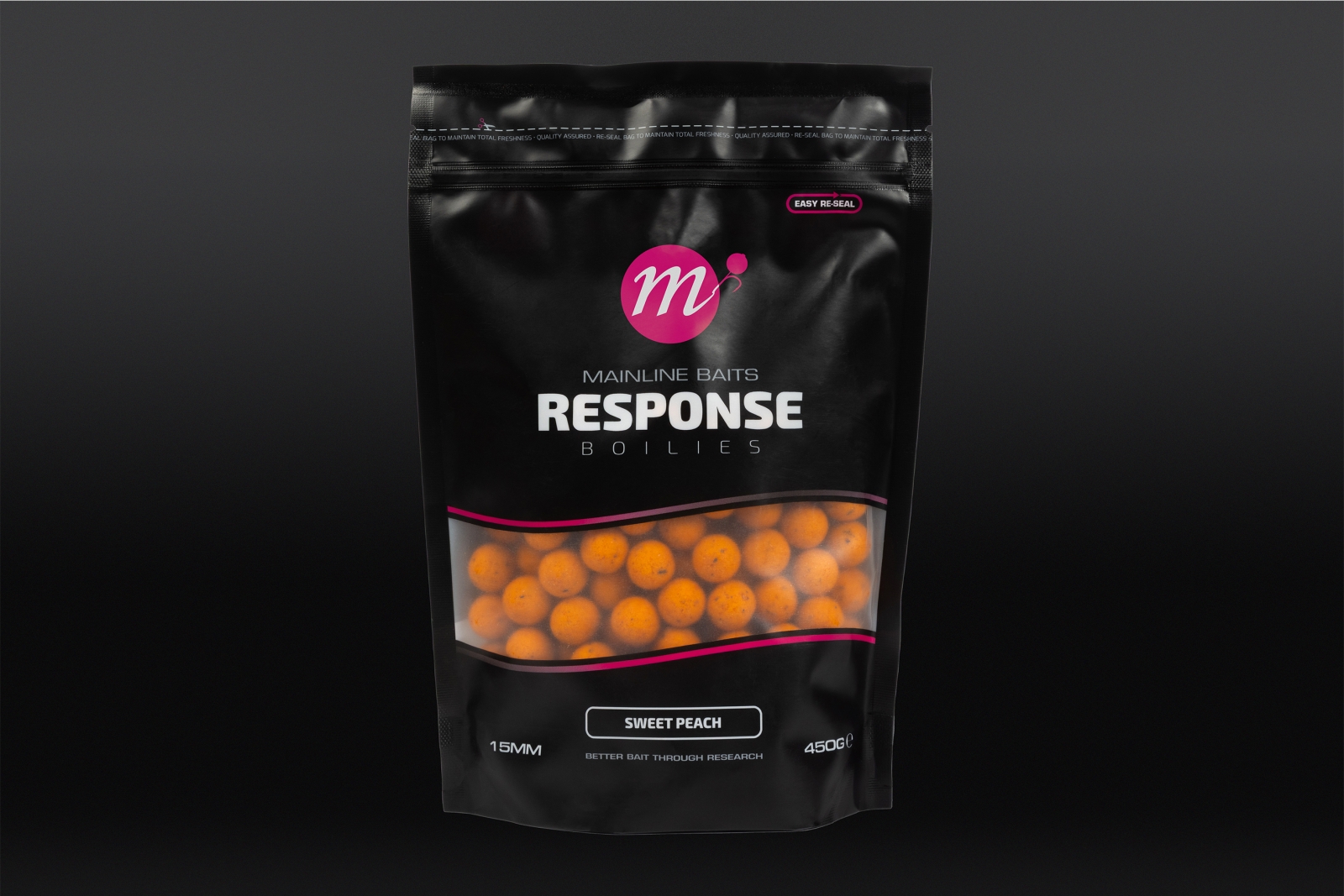 Mainline Baits Response Boilies Sweet Peach 15MM 450Gr Mainline Baits Response Boilies Sweet Peach 15MM 450Gr