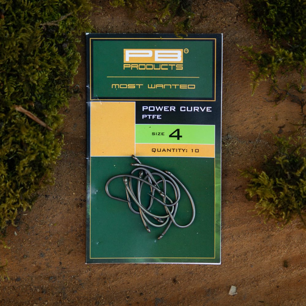 PB Products Power Curve Hook Ptfe Size 2 10Pcs