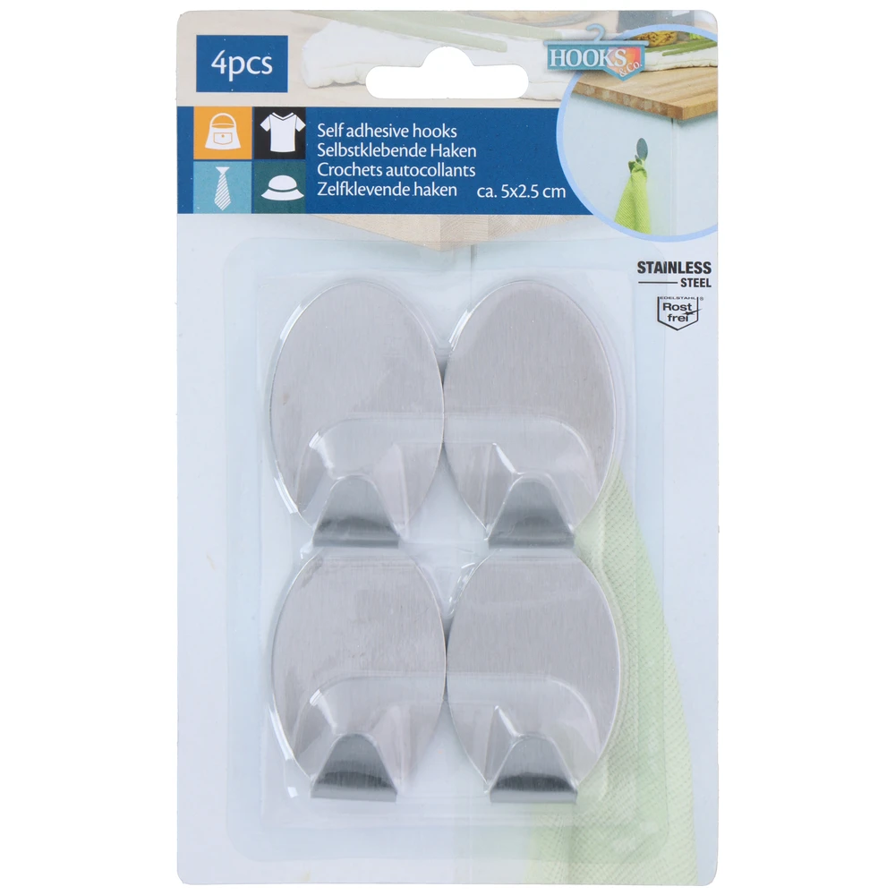 Lifetime Haak Zelfklevend 2/4Pcs Ss