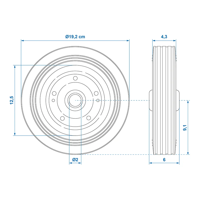 Neuswielbandje Velg Metaal Met Rubberband 200X50Mm