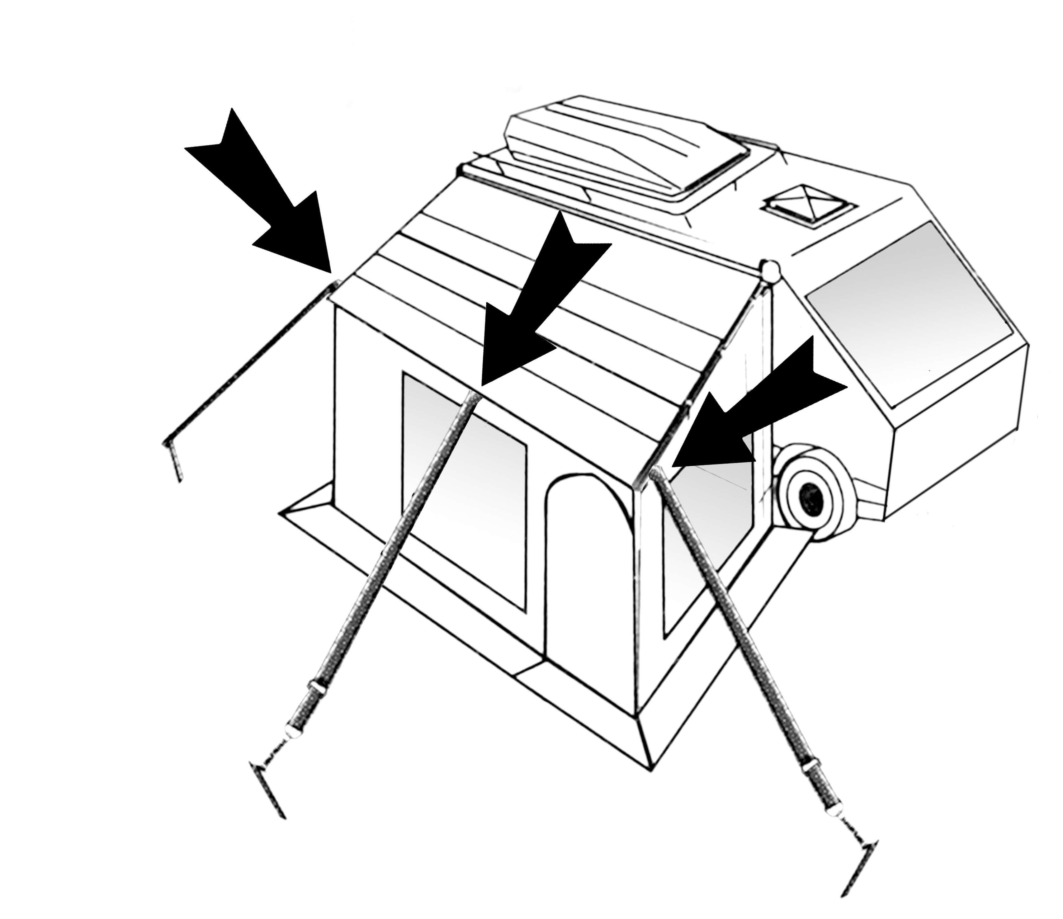 Bo-Camp Stormlijnset 3 Stuks