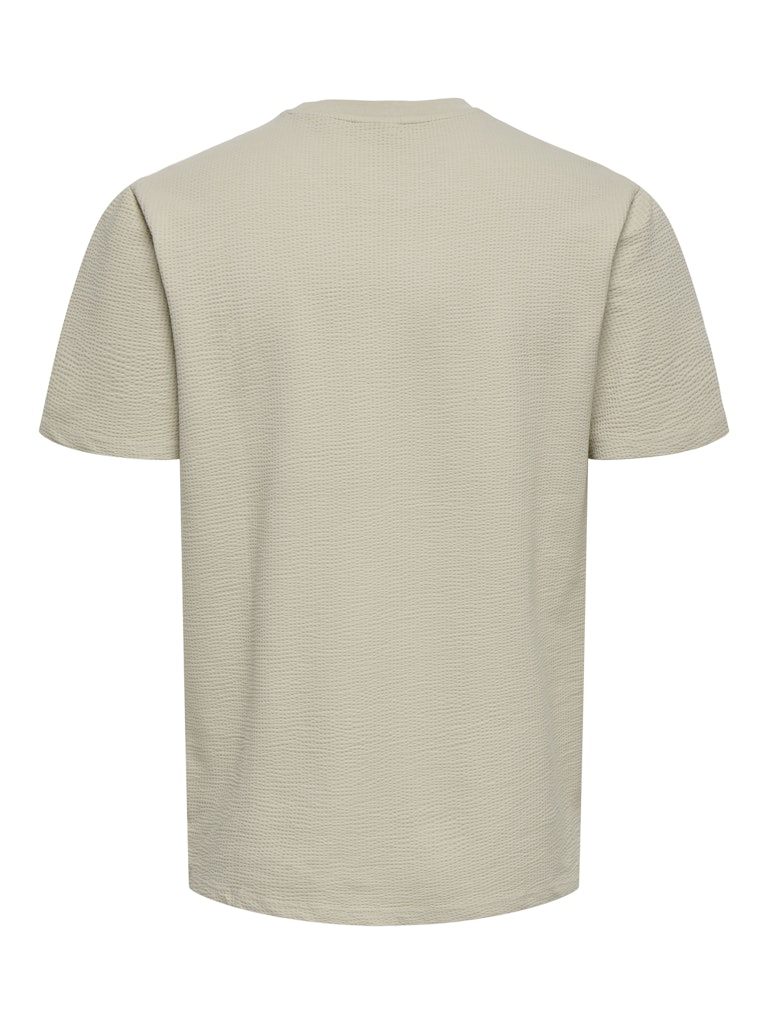 Only & Sons Kian Life Reg Seersucker SS Tee Heren