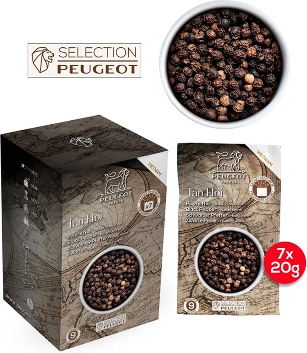 Peugeot Peper Tan Hoi Zwart 7 x 20 Gram