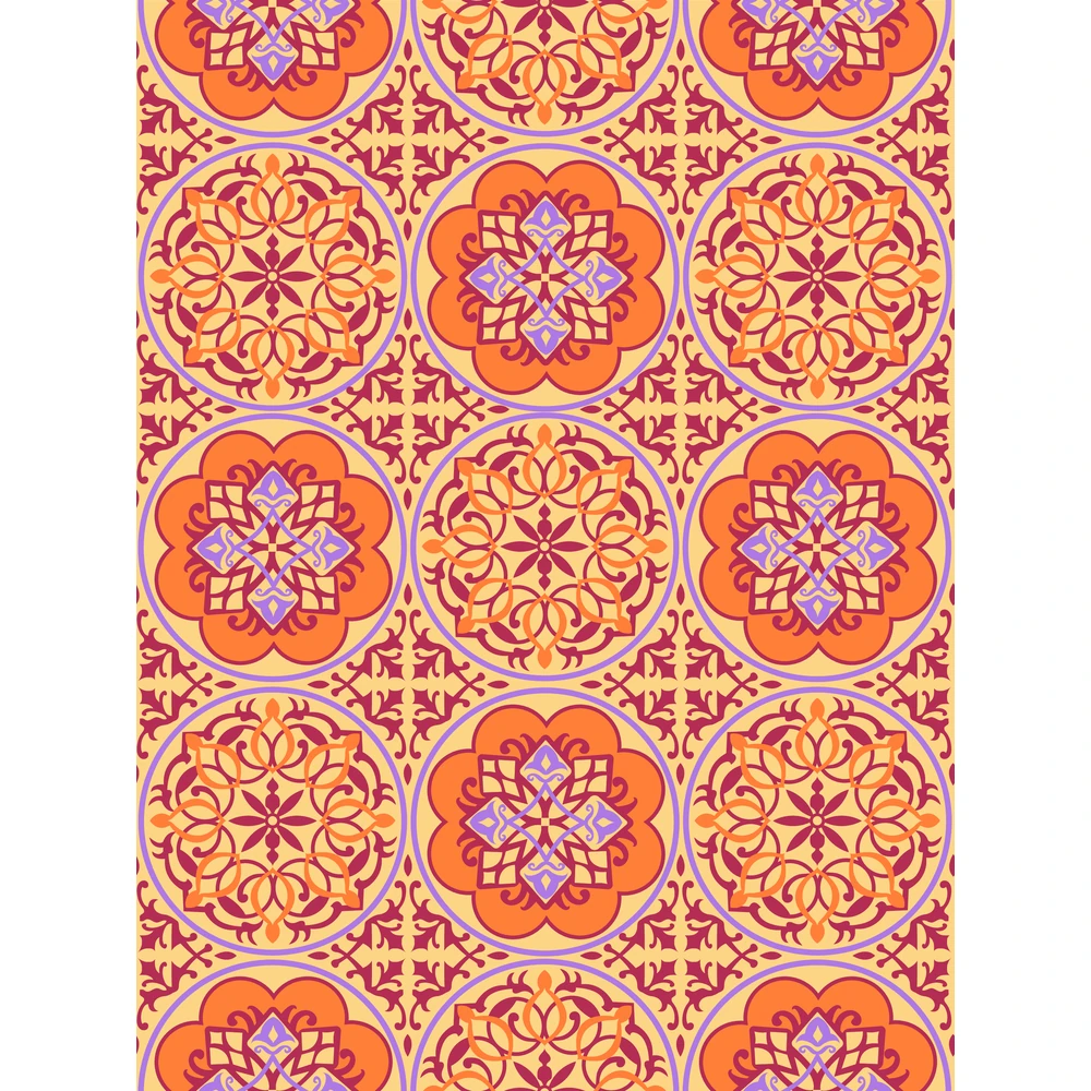 Blommie's Lifestyle Buitenkleed 270x360cm Oranje/Paars/Crème