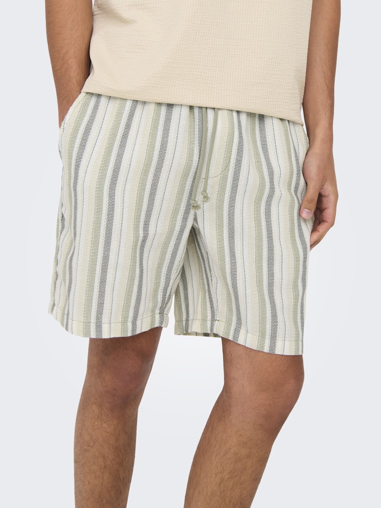 Only & Sons Trev Life Reg Stru Stripe Shorts Heren