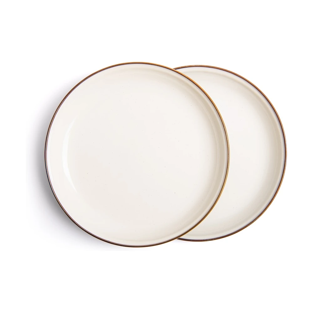 Barebones Enamel 2-Tone Salad Plate Set - Indigo Blue