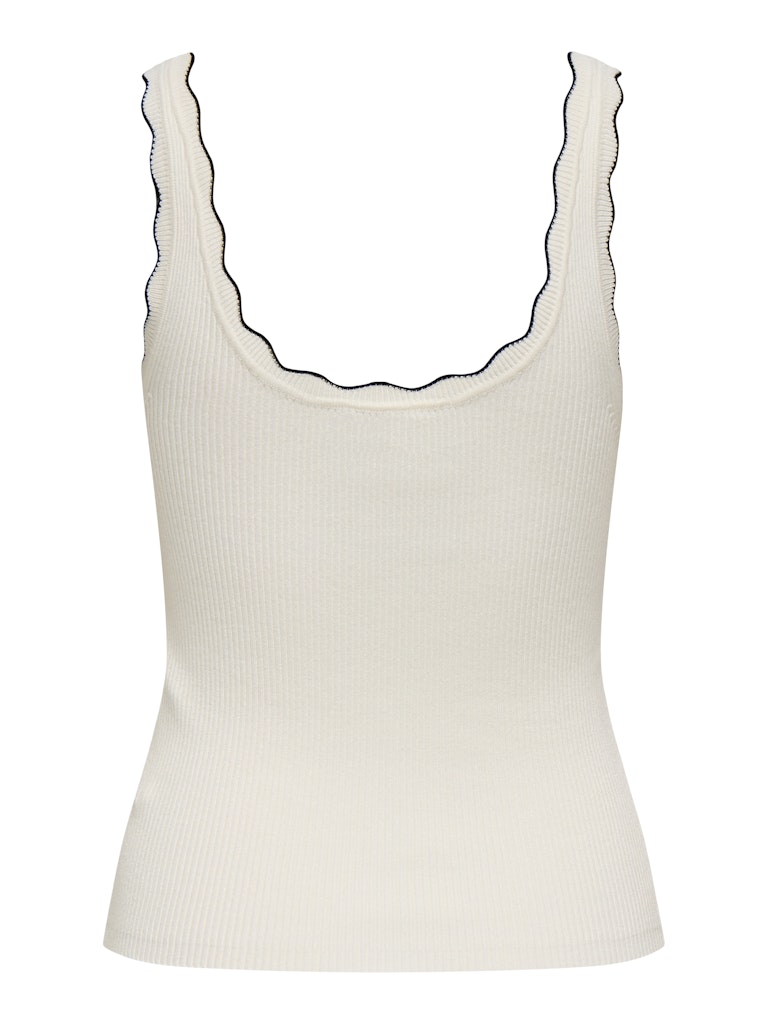 Jacqueline de Yong Nanna S/L Scallop Edge Top Knt Dames