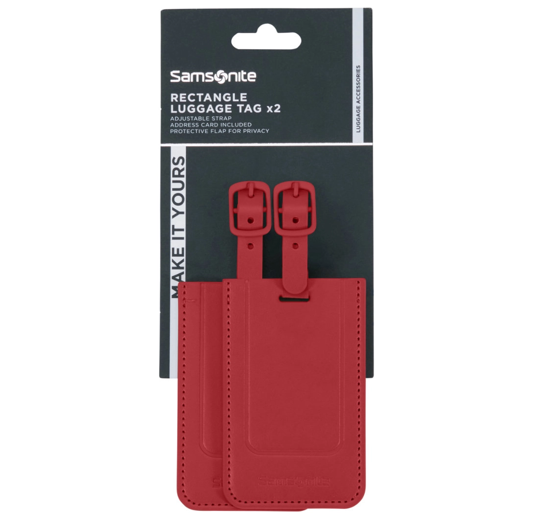 Samsonite Ta Revolution Rectangle Luggage Tag X2 - Red