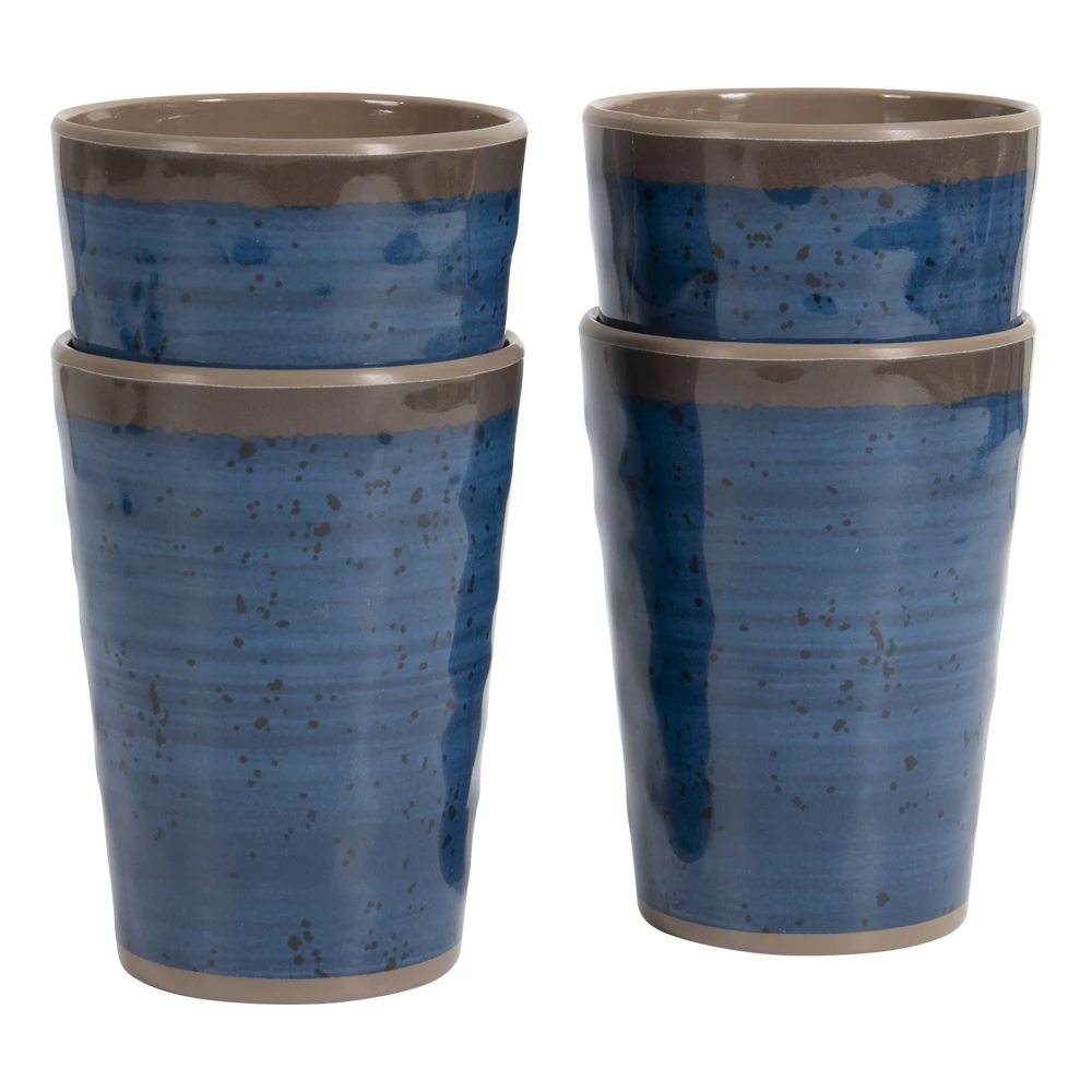 Bo-Camp Beker 8,5Cm 4St Melamine Blauw