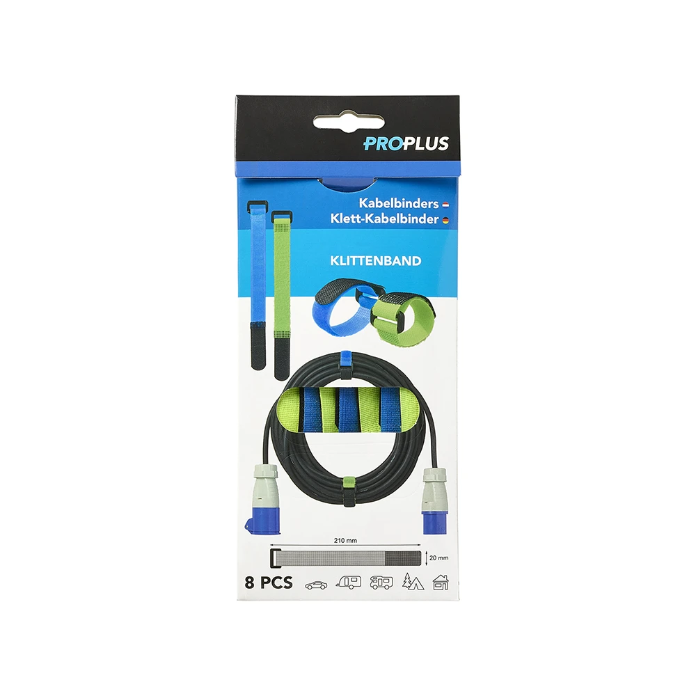 ProPlus Kabelbinders Klittenband Set 8St 16X2,4Cm