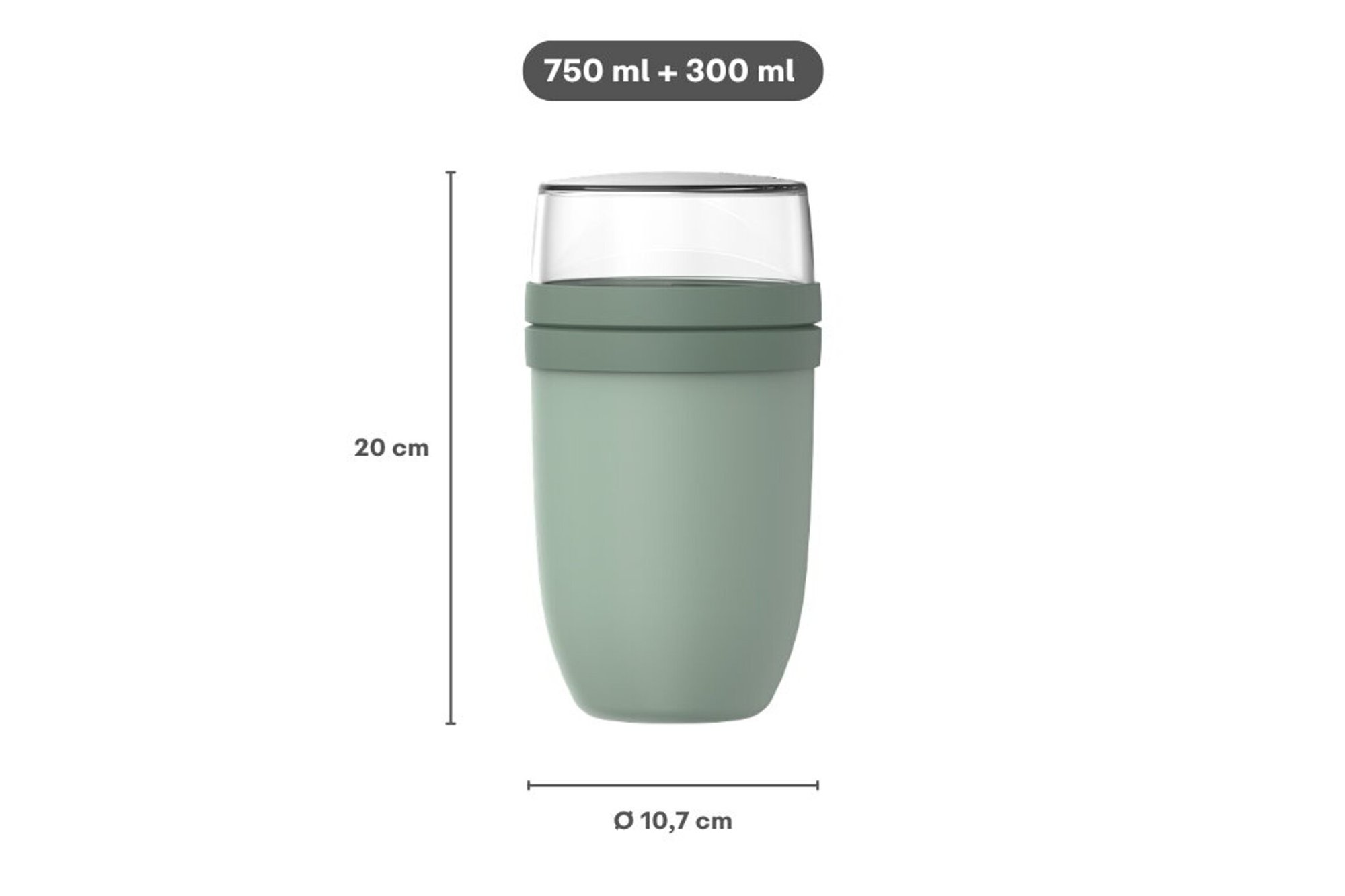 Mepal Lunchpot Ellipse XL 2-Delig 750 ml + 300 ml