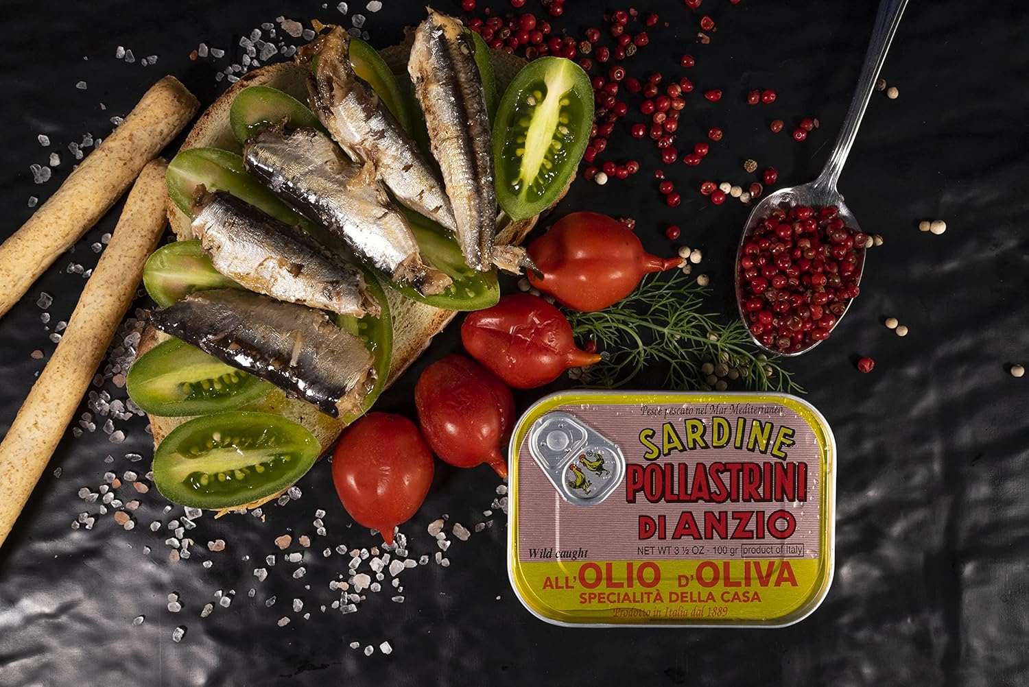 Pollastrini Sardines In Olijfolie 100 Gr