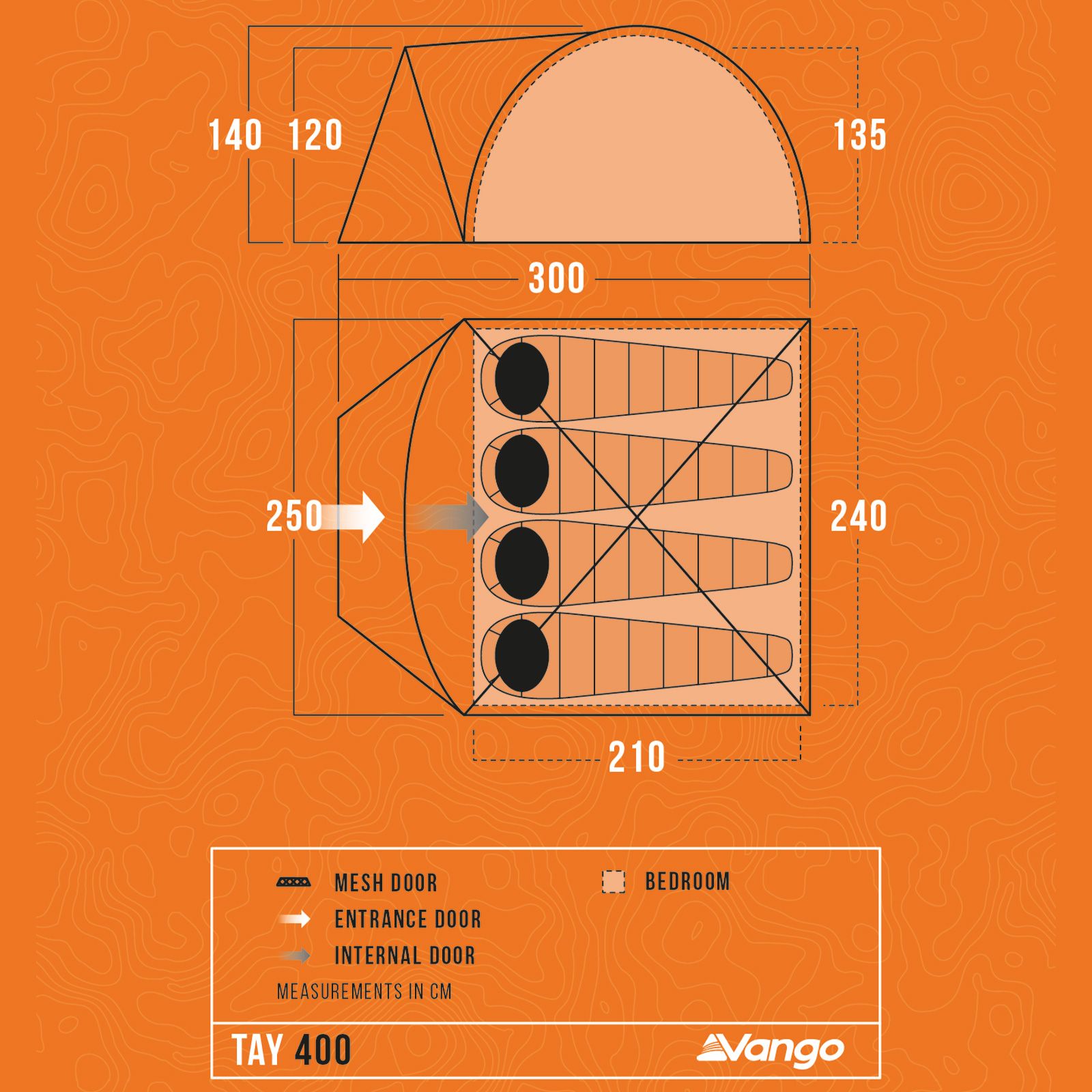 Vango Bijzettent Tay 400 - Deep Blue