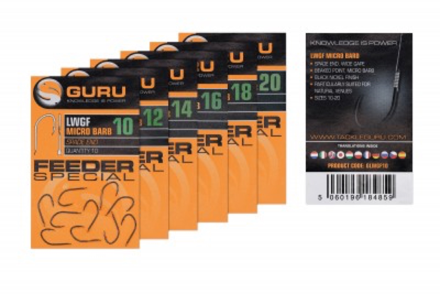 Guru Feeder Special Hook Size 18 (Barbed/Spade End)