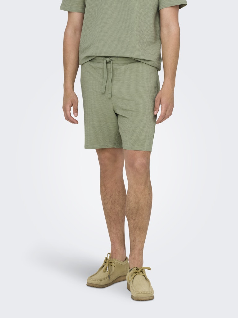 Only & Sons Kian Life Reg Seersucker Shorts Heren