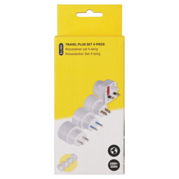 Q-Link Reisstekker Set 4-Voudig