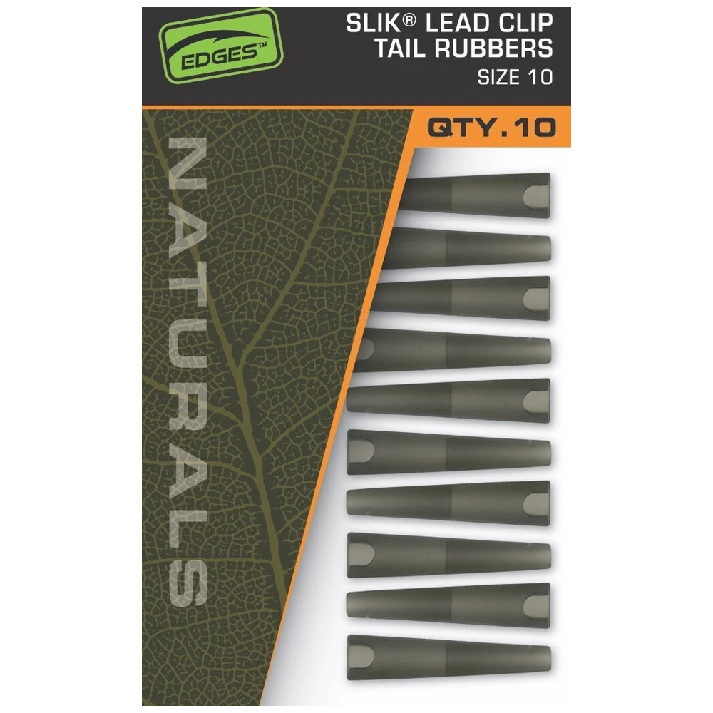Fox Naturals Slik Lead Clip Tail Rubbers Size 10