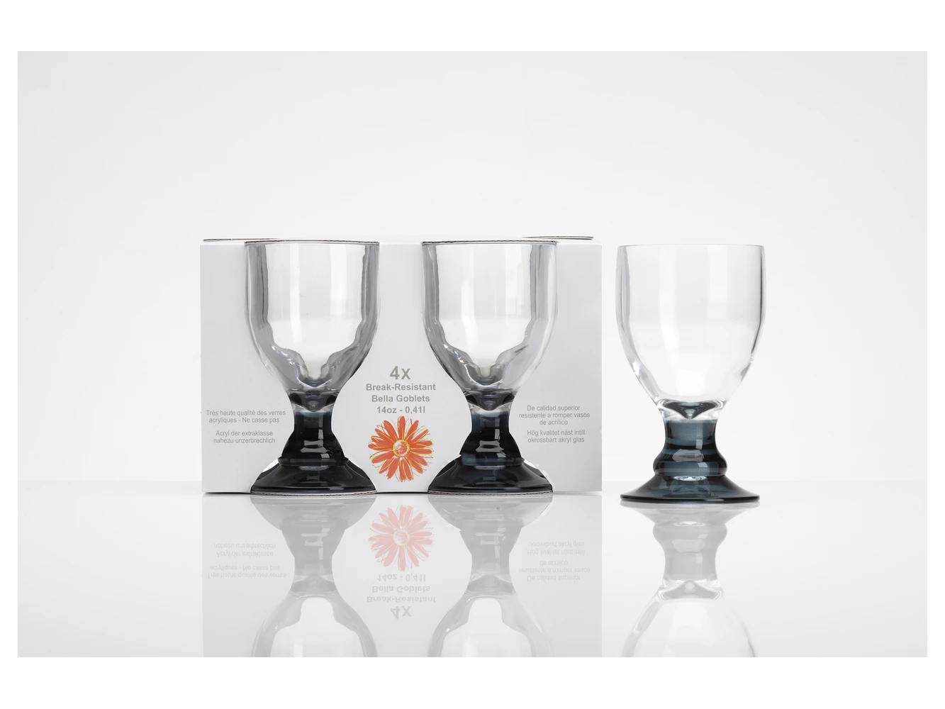 Flamefield Smoked Bella Goblet Set Van 4