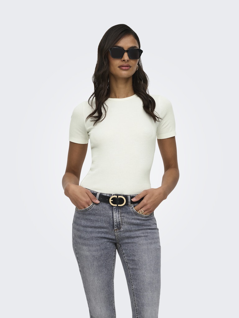 Jacqueline DE Yong Lucky S/S O Neck Top Dames