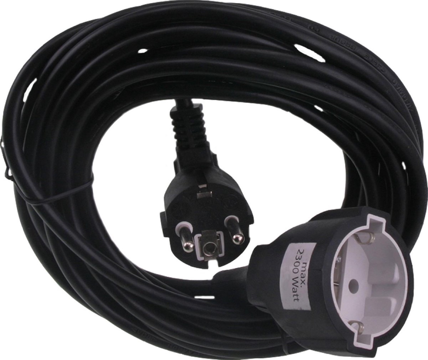 Q-Link Verlengsnoer Randaarde - 3X1.5 - Zwart - 5M