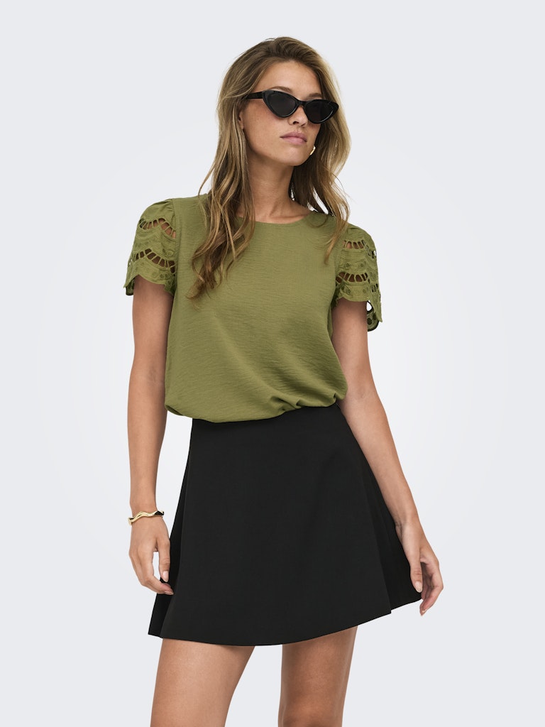 Jacqueline de Yong Hannah S/S Lace Top Wvn Dames