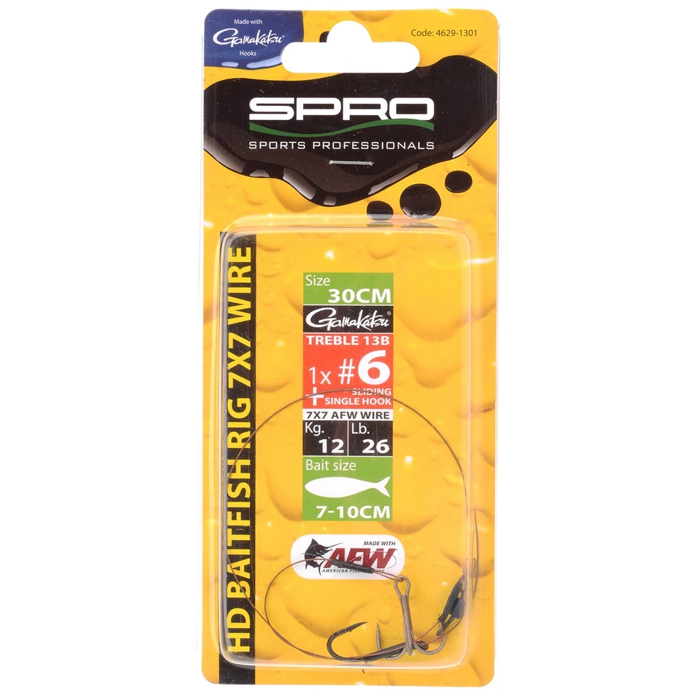 Spro HD Baitf Rig 30Cm 1Xtr#4 +1Sh 18Kg