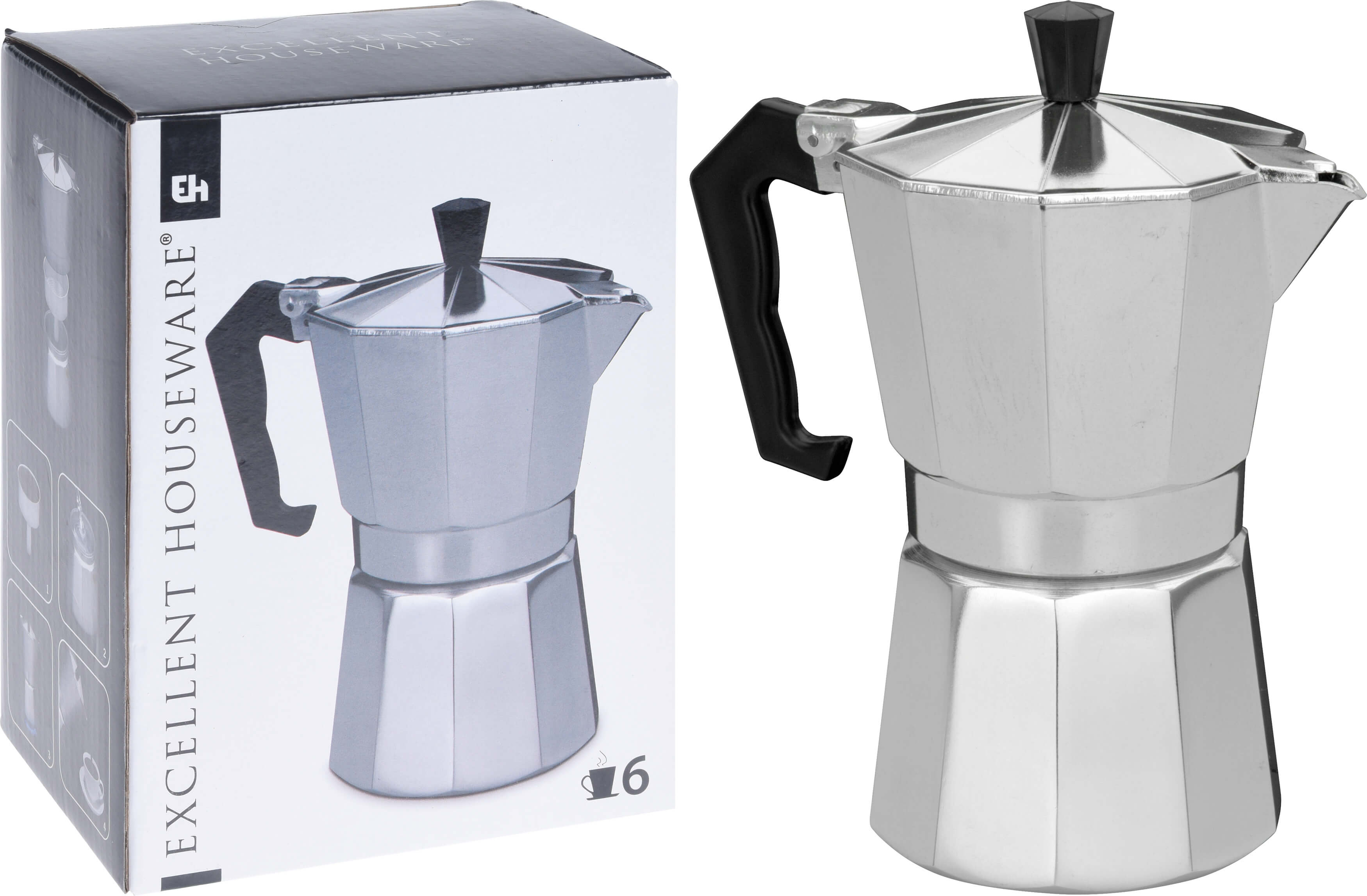 Excellent Houseware Percolator Voor 6 Kopjes