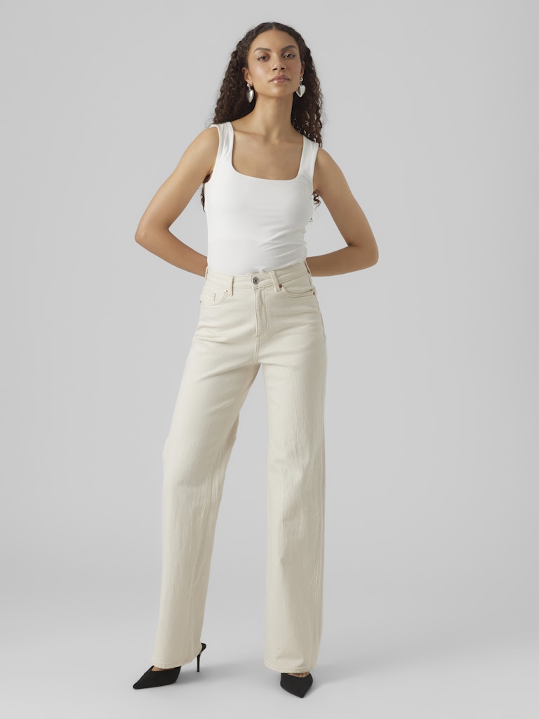 Vero Moda Tessa HR Wide Jeans Ecru Dames