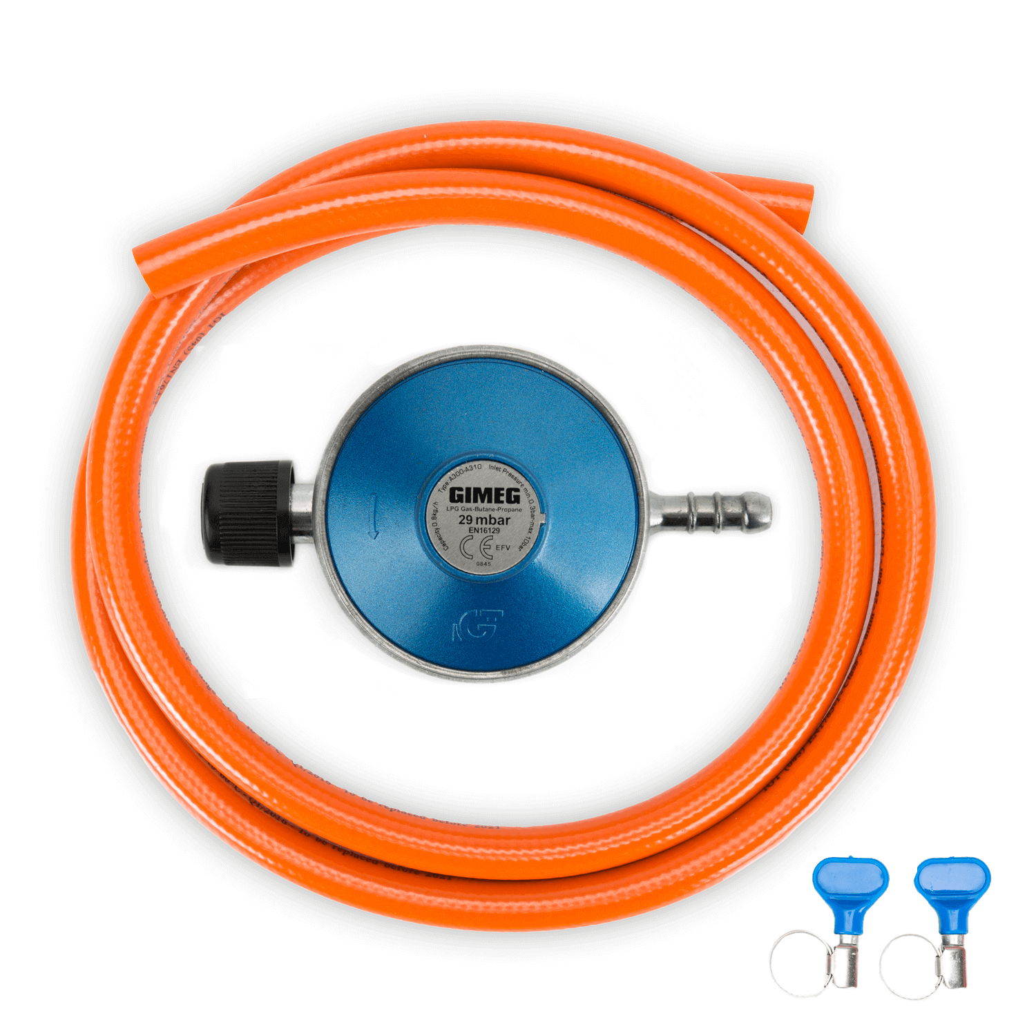 Eurocamping Navulbare Gasfles 5 Kg Oranje - Voor Camping, Barbecue En Grill - Met Hoge Handgreep En Kraan