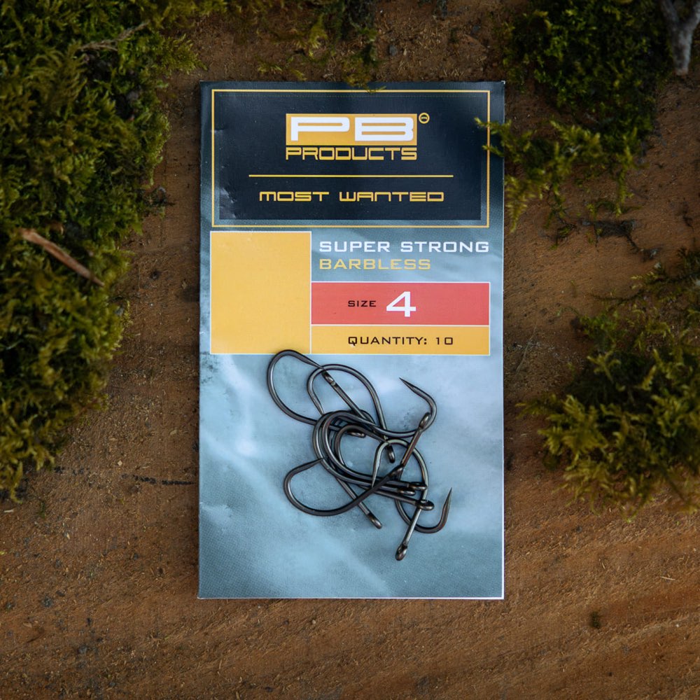 PB Products Super Strong Barbless Hook Dbf Size 6 10Pcs