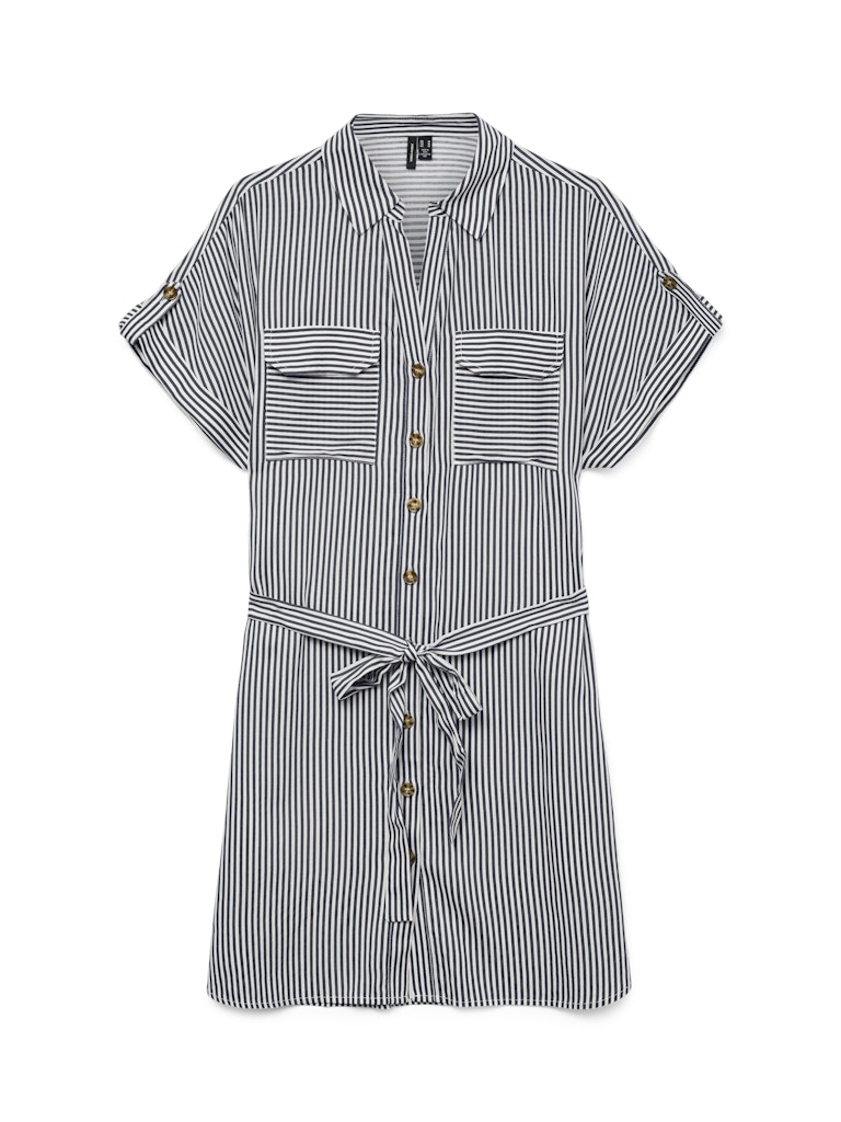 Vero Moda Bumpy Ss Short Shirt Dress Dames