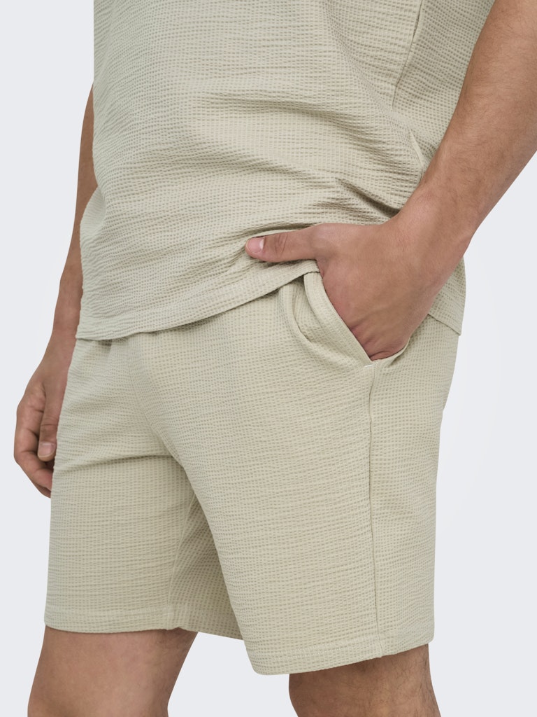 Only & Sons Kian Reg Seersucker Shorts Heren