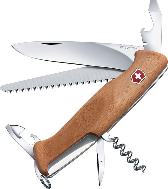 Victorinox Zakmes Ranger Wood 55, 10 Functies, Hout, Blister