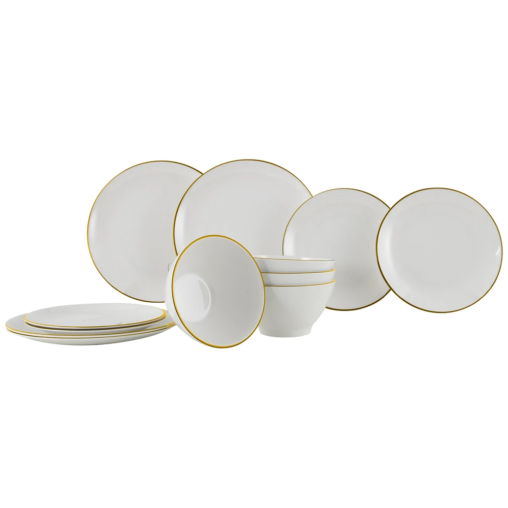 Gimex GX Lin Servies Goud 12Dlg