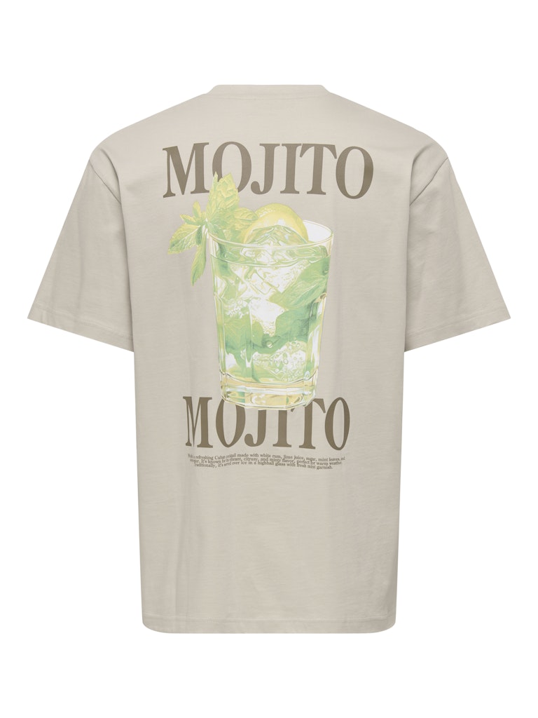 Only & Sons Fred Life Rlx SS Print Tee Heren