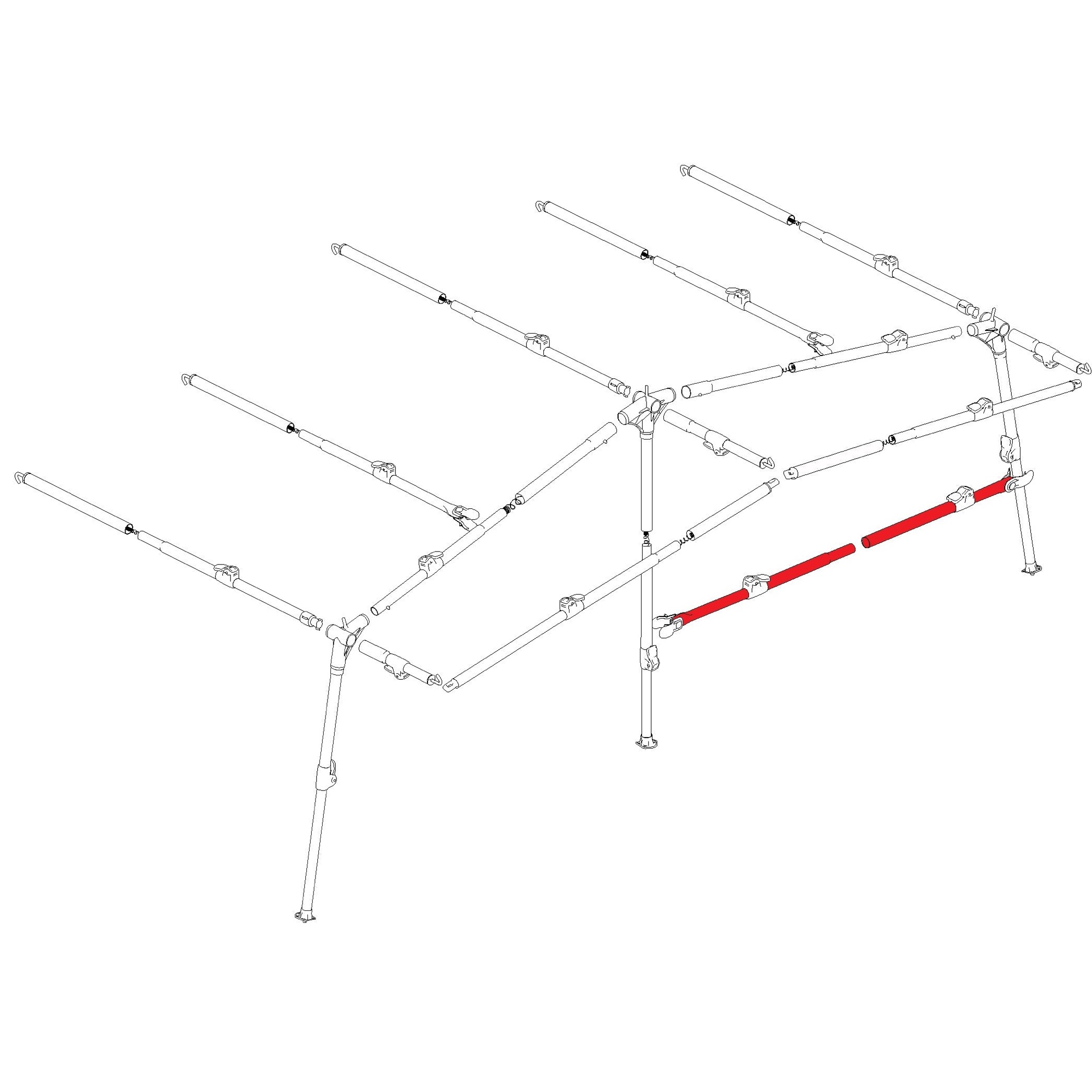 Dorema Verandastang Alu, Maat 04-08