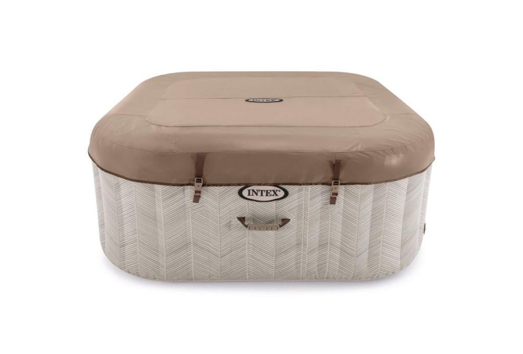Intex 6-Person Chevron Deluxe Square Bubble Spa Set