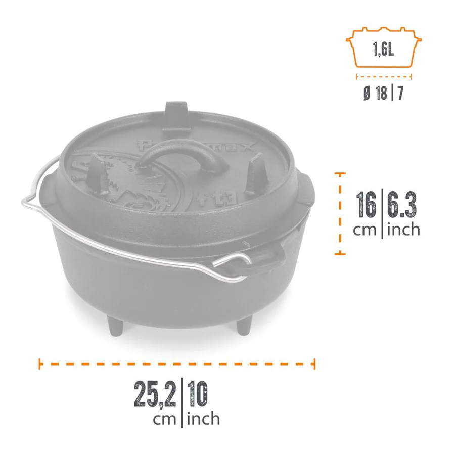 Petromax Dutch Oven FT3 Met Pootjes 1,6 Liter