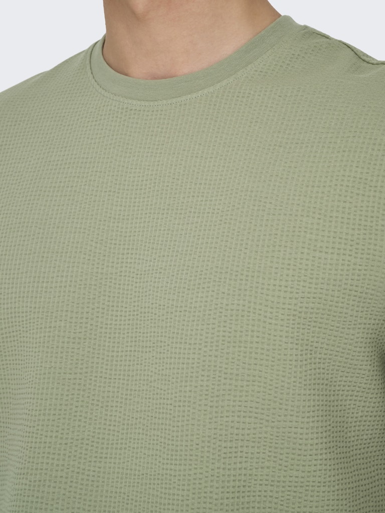 Only & Sons Kian Life Reg Seersucker Ss Tee Heren