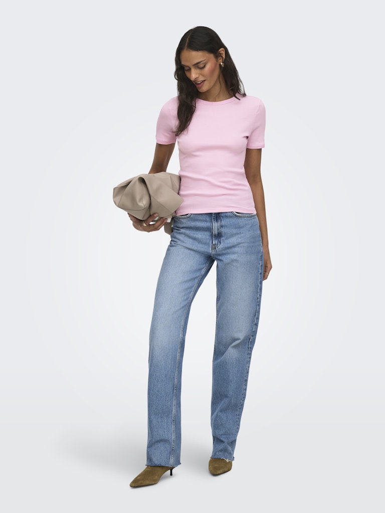 Jacqueline DE Yong Lucky S/S O Neck Top Dames