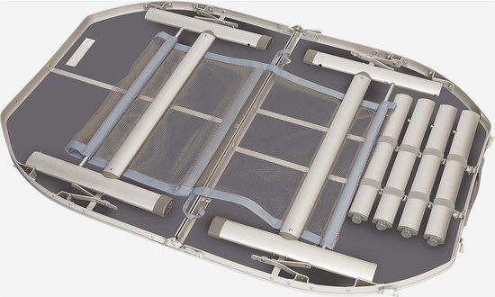 Bo-Camp Tafel Ovaal Afn.P. Alu 120X80Cm