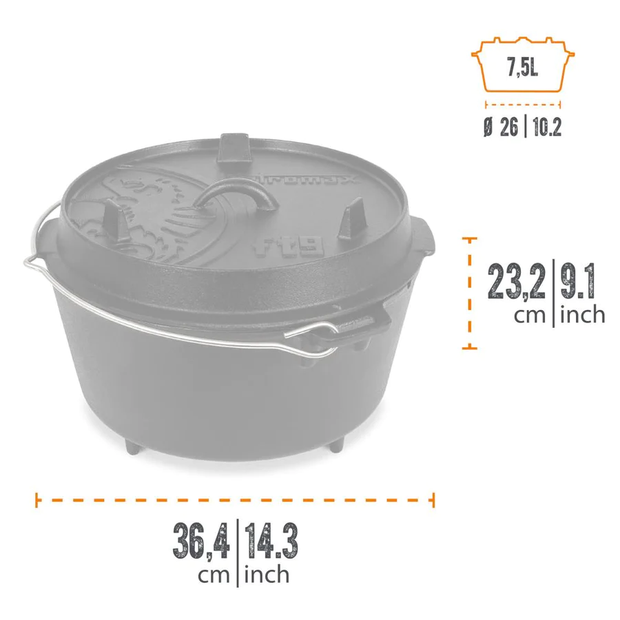 Petromax Dutch Oven FT9 Met Pootjes 7,5 Liter