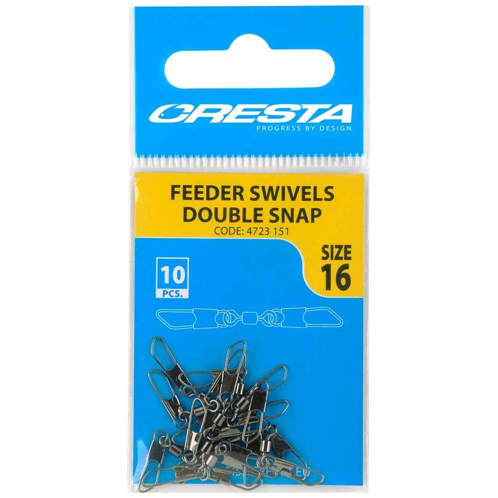 Cresta Feeder Swivels Double Snap Size 14