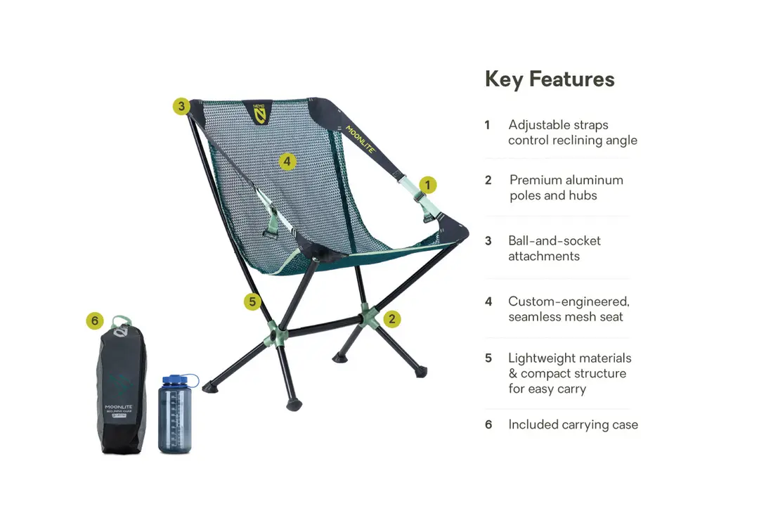 Nemo Moonlite Reclining Camp Chair - Lagoon